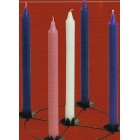 Pack of Advent candles 12" x 1" Purple pink and white